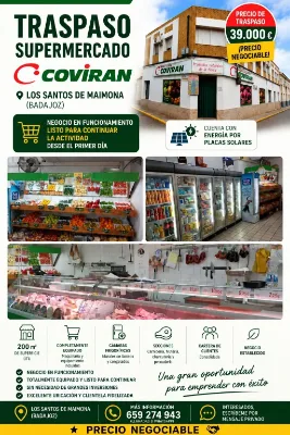 Supermercado Badajoz | 315.000 € facturación | Clientela fidelizada