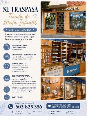 Moda infantil Córdoba | 110.000€ facturación | 25 años trayectoria