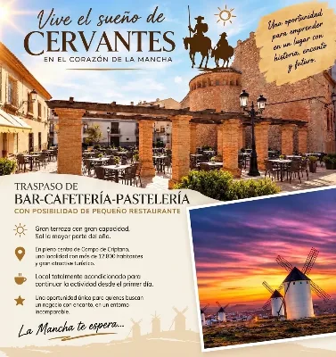 Bar Cafetería en Criptana | En funcionamiento | Gran terraza