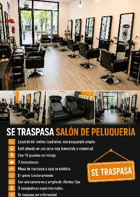 Peluquería en Madrid | Zona muy comercial | Gran escaparate