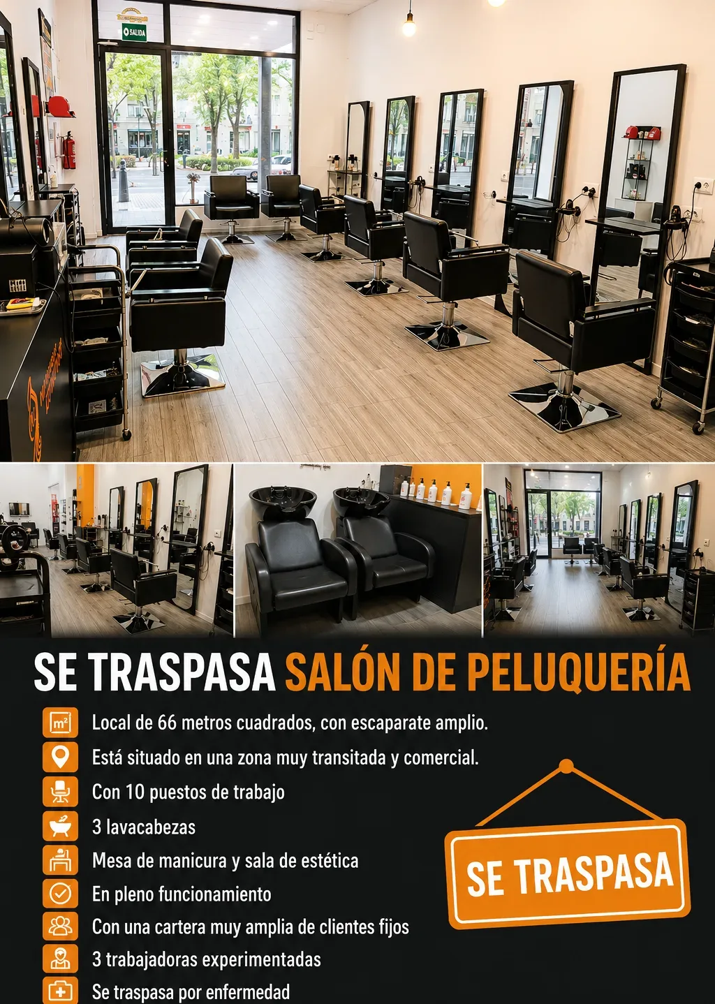 Peluquería en Madrid | Zona muy comercial | Gran escaparate — photo 1